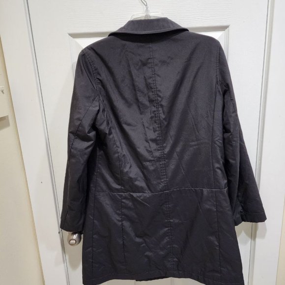 GAP Men's Black Double-Breasted Trench Coat Size M Polyester Lightweight Jacket - Picture 6 of 13